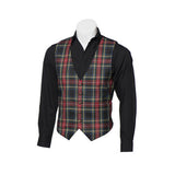 Tartan Waistcoat. Black Stewart