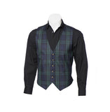 Tartan Waistcoat. Black Stewart