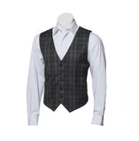 Tartan Waistcoat. Black Stewart