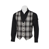 Tartan Waistcoat. Black Stewart