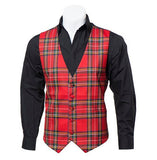 Tartan Waistcoat. Black Stewart