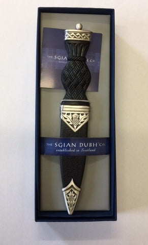 Sgian Dubh Thistle Design Polished Finish
